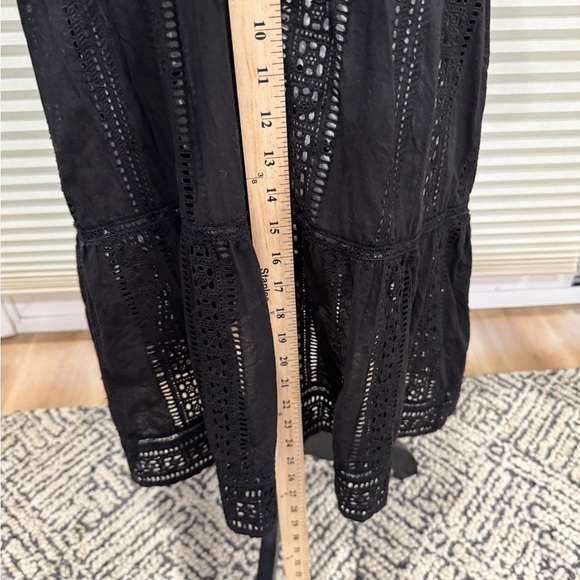 Velvet Boho Black V-Neck Eyelet Dress by Velvet - Picture 8 of 10